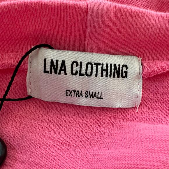 LNA Devan Twist Tee Dress in Neon Pink XS NWT - Picture 8 of 10